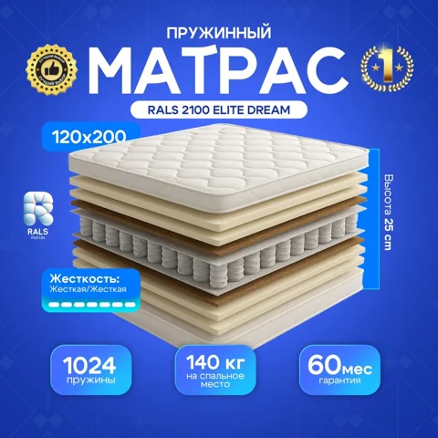 Матрас Eurolux 21 Elite Dream, 120x200x22 см
