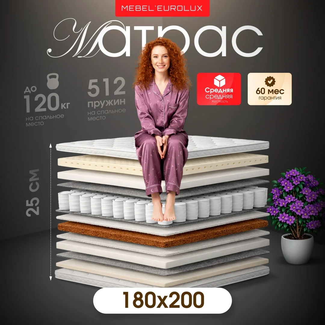 Матрас Eurolux ABC 1013 American standard, 180x200x25 см