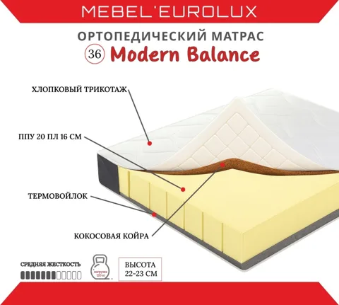 Матрас Eurolux Modern Balance №36, 90x200x23 см