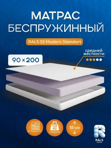 Матрас Eurolux 35 Modern Standart, 90x200x18 см
